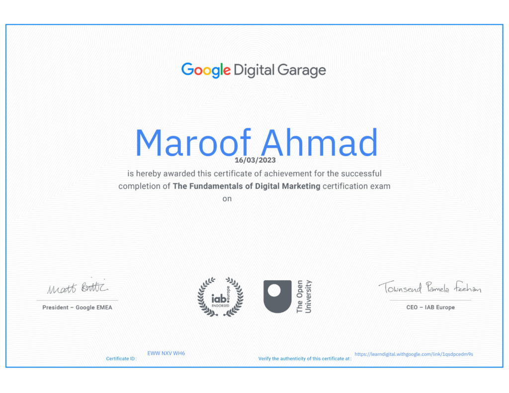 Maroof-Ahmed-SEO-Google-Certified